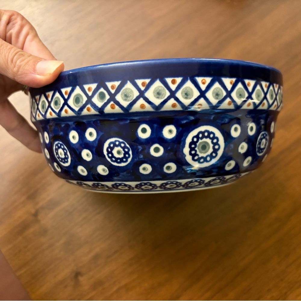 Polish Pottery Bolesławiec pottery 7.5 x 3" bowl